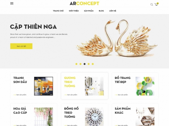 Thiết kế website bán hàng nội thất AR Concept