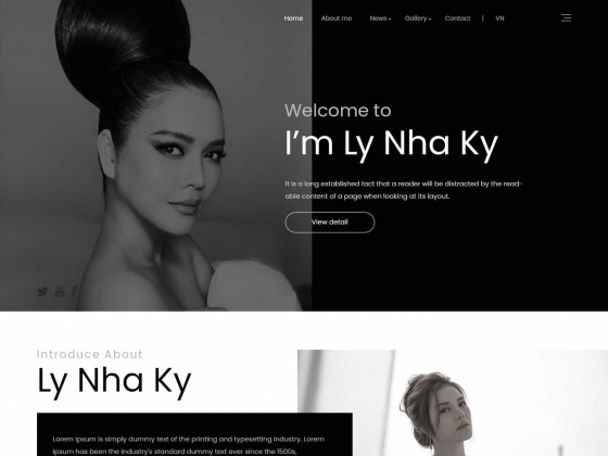 Thiết kế website cá nhân Lý Nhã Kỳ