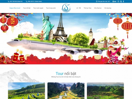 Thiết kế website Công ty Du Lịch Sài Gòn Xanh