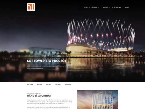 Thiết kế website Công ty Nội thất - Thiết kế kiến trúc - Xây dựng Đặng Lê Architect
