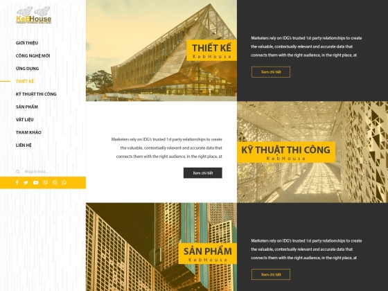 Thiết kế website thiết kế nội thất KebHouse